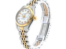 Rolex Datejust 26mm with White Mother of Pearl Diamond Dial