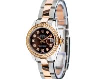 Rolex Datejust 26mm with Chocolate Diamond Dial and Diamond Bezel