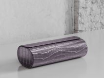 Etier Verdi Triple Watch Roll Grey Crocodile Leather