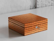 Etier Tempo Four Watch Case Tan Crocodile Leather