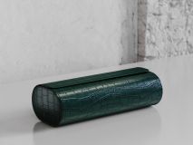 Etier Verdi Triple Watch Roll Green Crocodile Leather