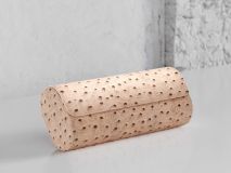 Etier Gusto Triple Watch Roll Light Cappuccino Ostrich Leather