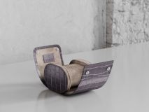 Etier Watch Rolls & Case Grey Crocodile Leather Set