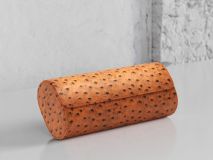 Etier Gusto Triple Watch Roll Tan Ostrich Leather