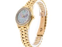 Rolex Datejust 26mm with Blue Mother of Pearl Diamond Dial and Diamond Bezel