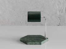 Etier Single Watch Stand Verde Marble & Green Crocodile Leather