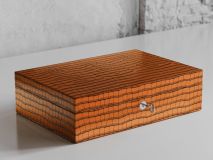 Etier Zegato Ten Watch Case Tan Crocodile Leather