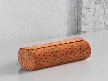 Etier Gusto Triple Watch Roll Tan Ostrich Leather