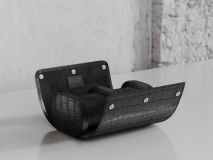 Etier Verdi Double Watch Roll Black Crocodile Leather