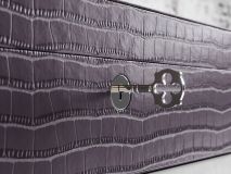 Etier Zegato Ten Watch Case Grey Crocodile Leather