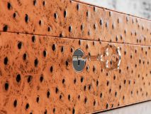 Etier Watch Rolls & Case Tan Ostrich Leather Set