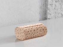 Etier Gusto Double Watch Roll Light Cappuccino Ostrich Leather