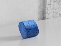 Etier Gusto Single Watch Roll Blue Ostrich Leather