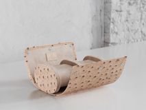 Etier Gusto Double Watch Roll Light Cappuccino Ostrich Leather