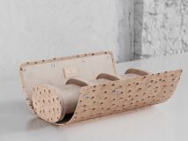 Etier Gusto Triple Watch Roll Light Cappuccino Ostrich Leather