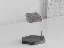 Etier Single Watch Stand Hermes Marble & Grey Ostrich Leather