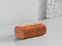 Etier Gusto Double Watch Roll Tan Ostrich Leather