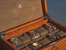 Etier Zegato Ten Watch Case Tan Crocodile Leather