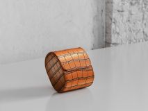 Etier Verdi Single Watch Roll Tan Crocodile Leather