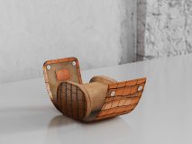 Etier Verdi Single Watch Roll Tan Crocodile Leather