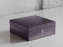 ETIER Tempo Four Watch Case Grey Crocodile Leather