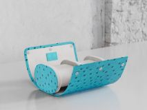 Etier Gusto Double Watch Roll Aqua Ostrich Leather