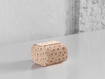 Etier Gusto Single Watch Roll Light Cappuccino Ostrich Leather