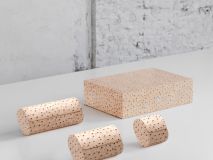 Etier Watch Rolls & Case Light Cappuccino Ostrich Leather Set