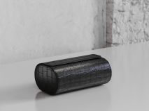 Etier Verdi Double Watch Roll Black Crocodile Leather