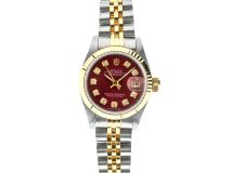 Rolex Datejust 26mm with Red Diamond Dial