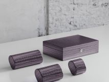 Etier Watch Rolls & Case Grey Crocodile Leather Set