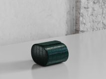 Etier Verdi Single Watch Roll Green Crocodile Leather