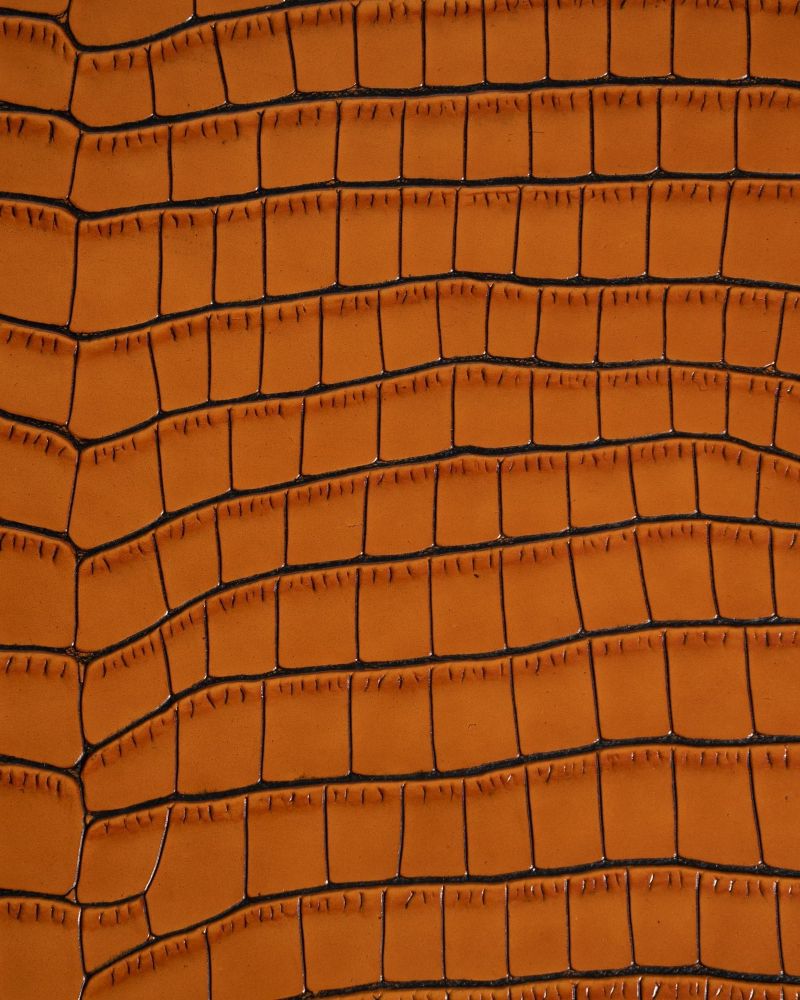 Etier Verdi Triple Watch Roll Tan Crocodile Leather