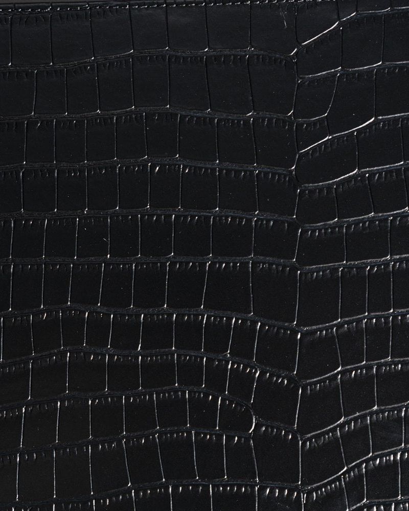 Etier Zegato Ten Watch Case Black Crocodile Leather