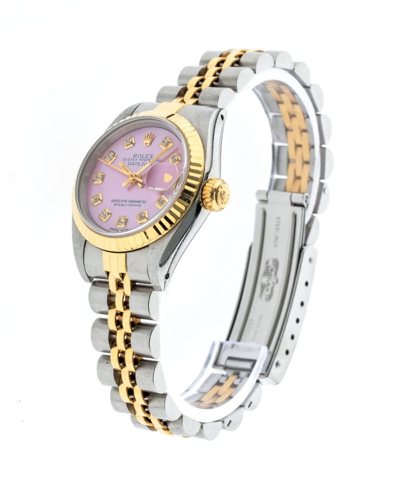 Rolex Datejust 26mm with Baby Pink Diamond Dial