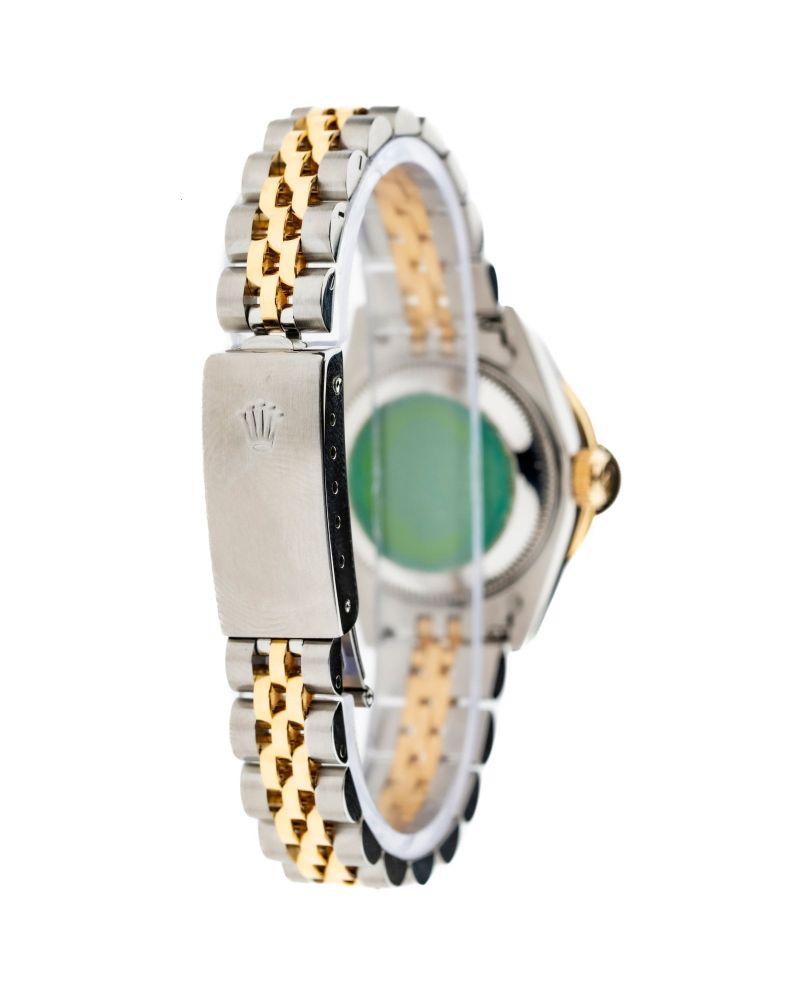 Rolex Datejust 26mm with Teal Mother of Pearl and Diamond Bezel