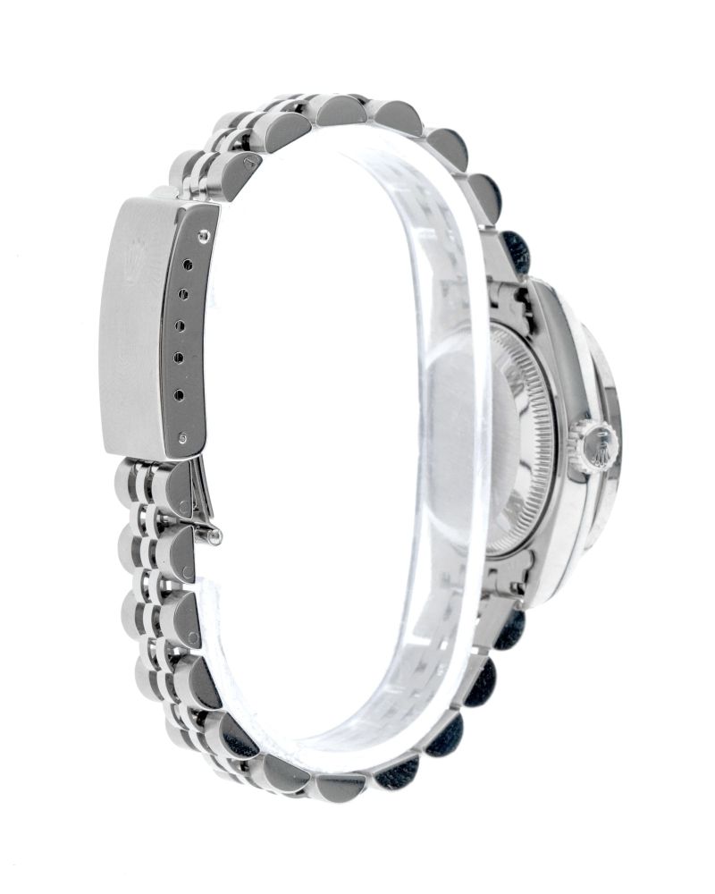 Rolex Datejust 26mm with Blue Mother of Pearl Dial, Diamond Bezel, and Diamond-Set Shoulders