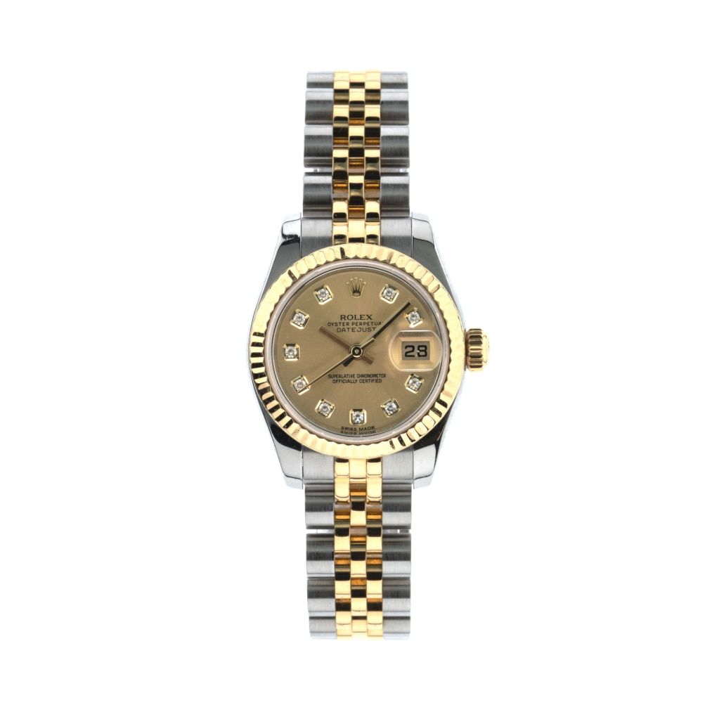 Rolex Datejust 26mm with Champagne Diamond Dial