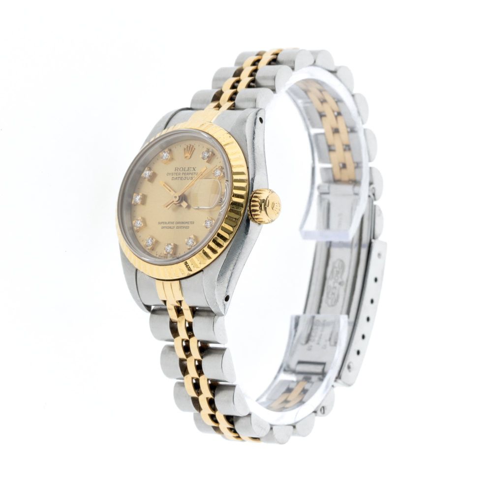 Rolex Datejust 26mm with Champagne Diamond Dial