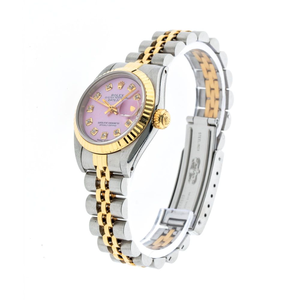 Rolex Datejust 26mm with Baby Pink Diamond Dial