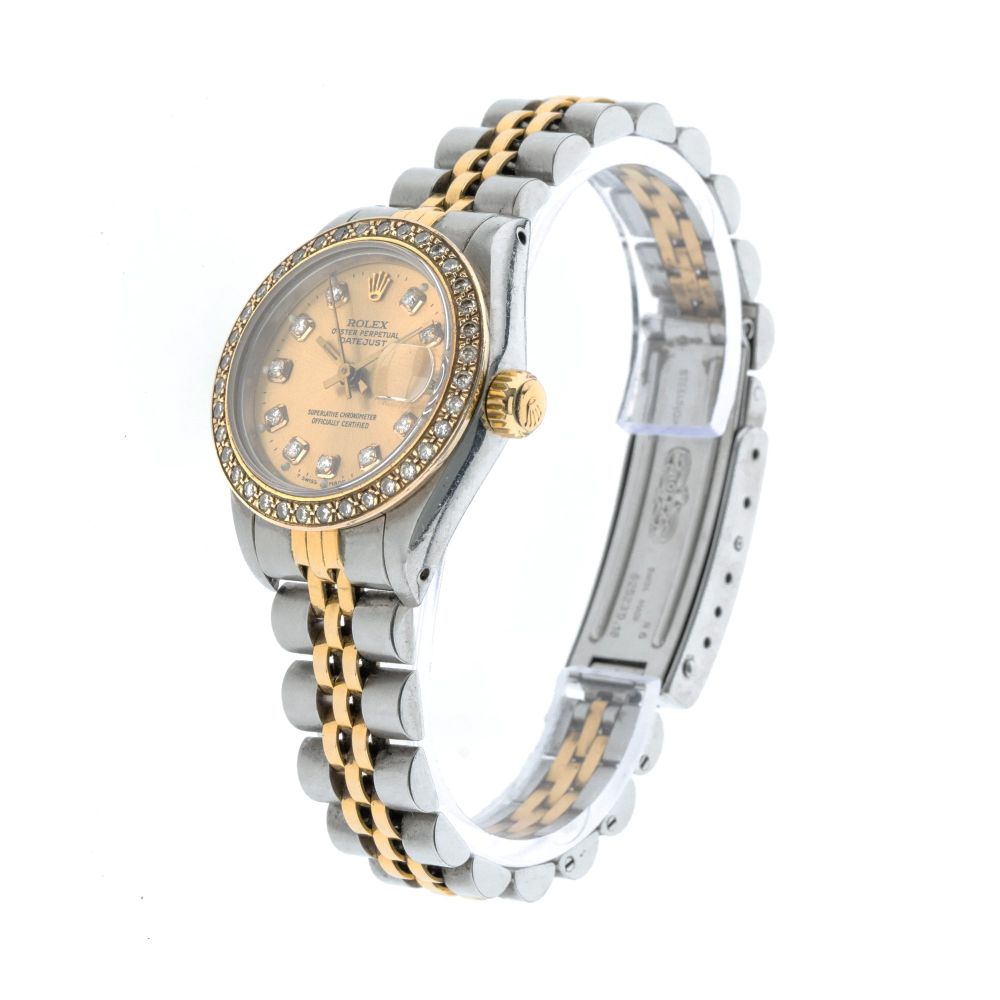 Rolex Datejust 26mm with Champagne Dial and Diamond Bezel