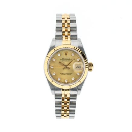 Rolex Datejust 26mm with Champagne Diamond Dial
