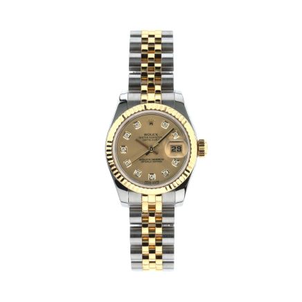 Rolex Datejust 26mm with Champagne Diamond Dial