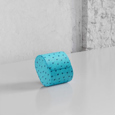 Etier Gusto Single Watch Roll Aqua Ostrich Leather